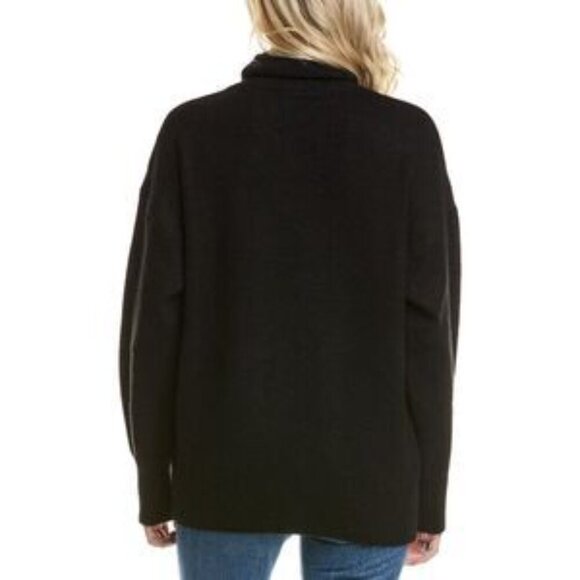 Femme Society Turtleneck Black Sweater Size Medium Minimalist Neutral Roll Neck - Picture 9 of 16